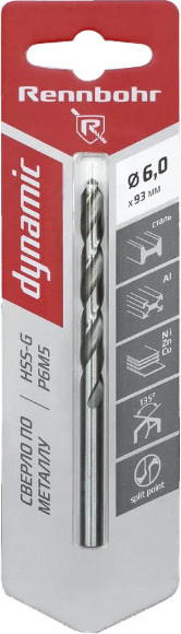 Изображение товара Сверло Rennbohr 6.0х93мм Dinamic P9M3 / 675060