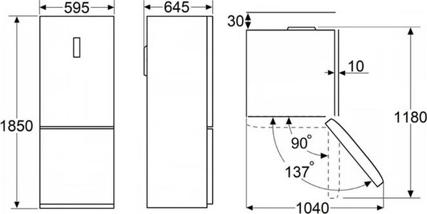 Изображение товара Холодильник с морозильником Maunfeld MFF185NFW Inverter