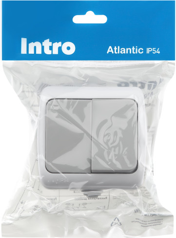 Изображение товара Выключатель INTRO Atlantic 5-104-03 / Б0050943 (серый)