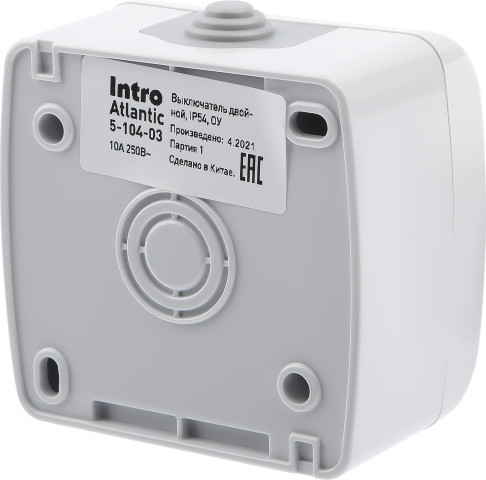 Изображение товара Выключатель INTRO Atlantic 5-104-03 / Б0050943 (серый)