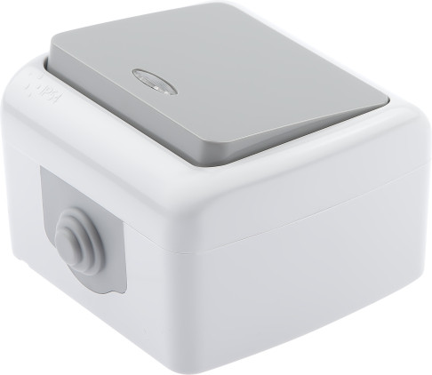 Изображение товара Выключатель INTRO Atlantic 5-102-03 / Б0050941 (серый)