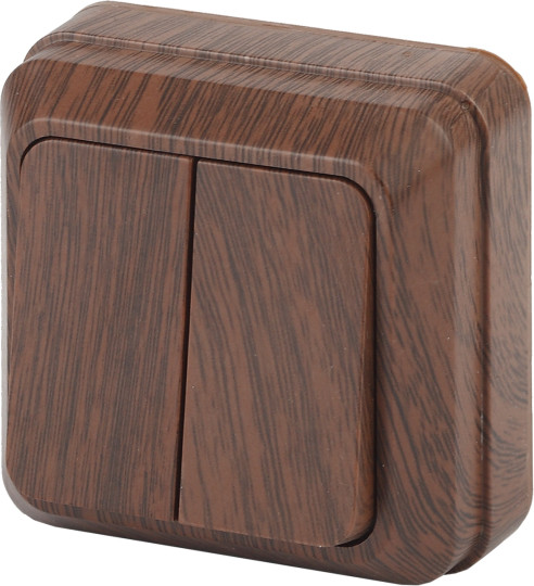 Изображение товара Выключатель INTRO Quadro 2-104-10 / Б0053761 (венге)