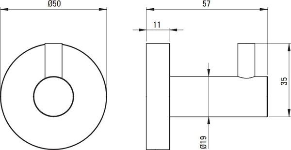 Изображение товара Крючок для ванной Deante Jasmin ADJ 0111 (хром)
