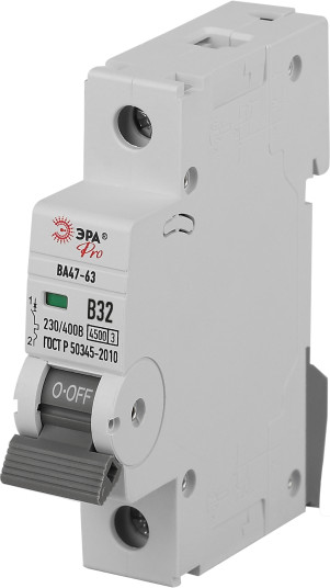 Изображение товара Выключатель автоматический ЭРА Pro VA63-1P32B4.5 ВА47-63 1P 32А / Б0059373