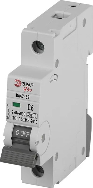 Изображение товара Выключатель автоматический ЭРА Pro VA63-1P25B4.5 ВА47-63 1P 25А / Б0059372
