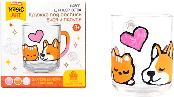 Изображение товара Набор для творчества Десятое королевство Кружка под роспись. Буся и Лапуся / 05636