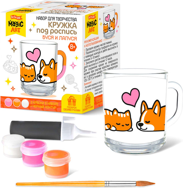 Изображение товара Набор для творчества Десятое королевство Кружка под роспись. Буся и Лапуся / 05636
