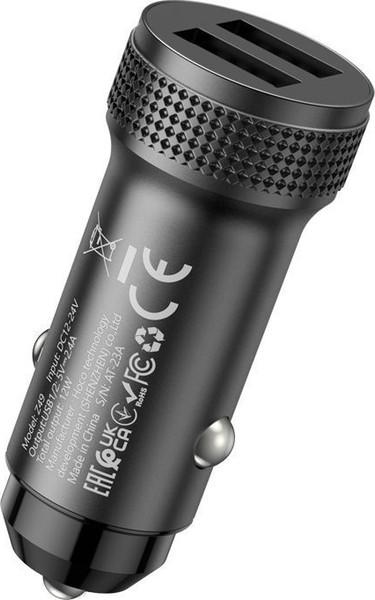 Изображение товара Адаптер питания автомобильный Hoco Z49 (черный)