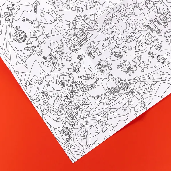 Изображение товара Плакат-раскраска Альпина Зима в лесу / 9785961498967