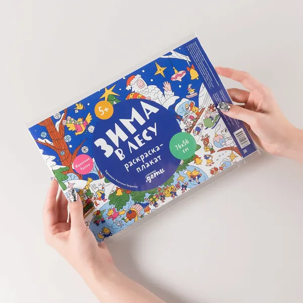 Изображение товара Плакат-раскраска Альпина Зима в лесу / 9785961498967