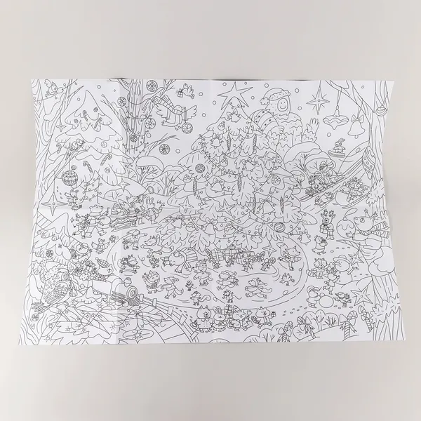 Изображение товара Плакат-раскраска Альпина Зима в лесу / 9785961498967