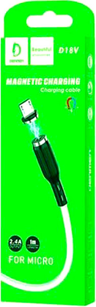 Изображение товара Кабель Denmen D18V Micro (1м, белый)