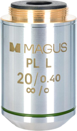 Изображение товара Объектив для микроскопа Magus 20PLL 20x/0.40 Plan L WD 8.80мм / 83461