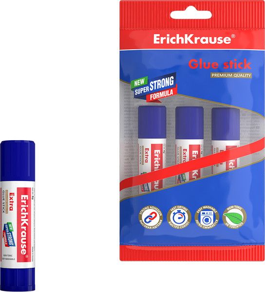 Изображение товара Клей-карандаш Erich Krause Extra / 59638 (3шт)