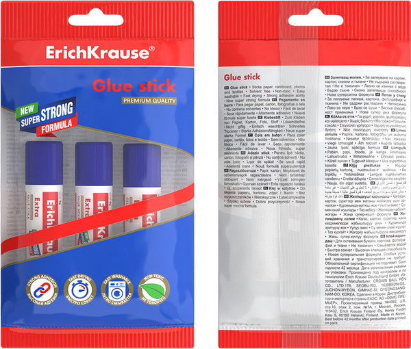 Изображение товара Клей-карандаш Erich Krause Extra / 59638 (3шт)