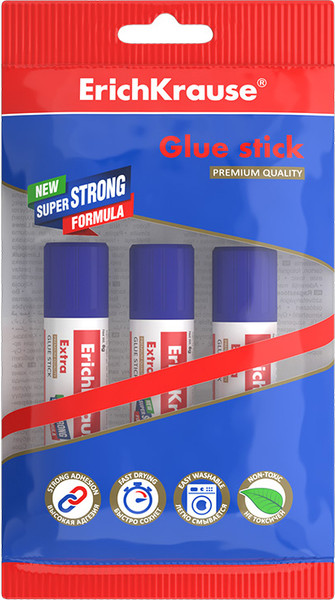 Изображение товара Клей-карандаш Erich Krause Extra / 59638 (3шт)