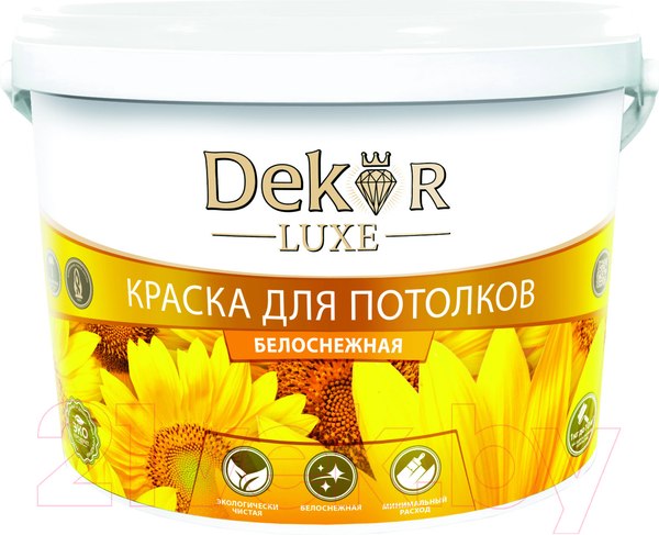 Изображение товара Краска Dekor ВД-АК 216 для потолка (14кг, белоснежный)