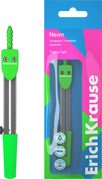 Изображение товара Циркуль Erich Krause Neon / 61281 (зеленый)