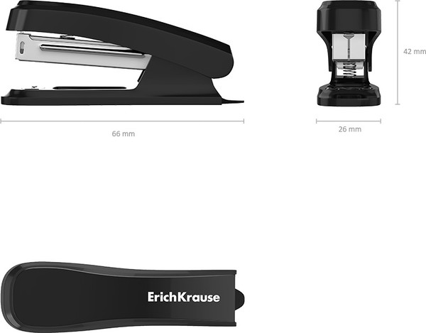 Изображение товара Степлер Erich Krause Clippy Classic №10 / 61739 (черный)
