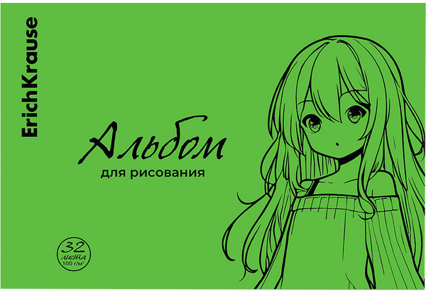 Изображение товара Альбом для рисования Erich Krause Anime Neon / 63614 (зеленый)