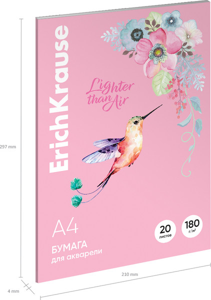 Изображение товара Набор бумаги для рисования Erich Krause Колибри / 61646 (20л)