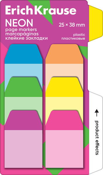 Изображение товара Стикеры канцелярские Erich Krause Neon / 61585