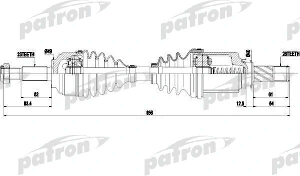Изображение товара Приводной вал Patron PDS0452