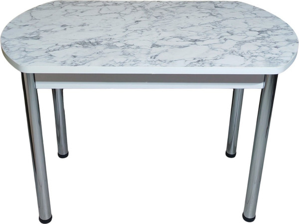 Изображение товара Обеденный стол СВД Юнио 110-140x70 / 052Э.П15.Х (мрамор каррара/хром)