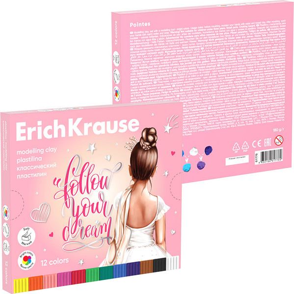 Изображение товара Пластилин Erich Krause Pointes / 61776 (12цв)