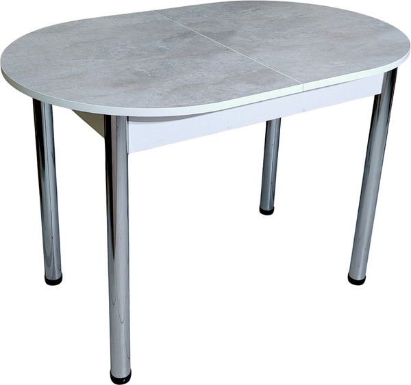 Изображение товара Обеденный стол СВД Юнио 110-140x70 / 055О.П16.Х (бетон/хром)