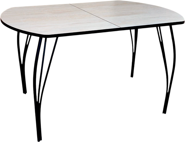 Изображение товара Обеденный стол СВД Юнио 110-140x70 / 055Э.П17.МО (ледяное дерево/металлическая опора)