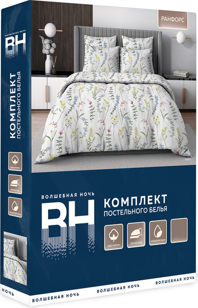 Изображение товара Комплект постельного белья Волшебная ночь Волшебная Ночь Прованс 2сп ВН 2017 30104/1 РФ10 01