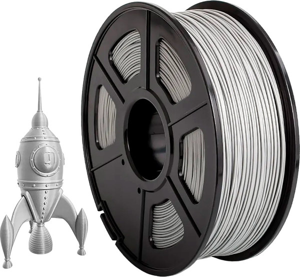 Изображение товара Пластик для 3D-печати NV Print NV-3D-ABS-SILVER (1.75мм, 1кг, серебристый)