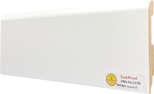 Изображение товара Плинтус Teckwood МДФ Прямой 100x16x2150 (титан)