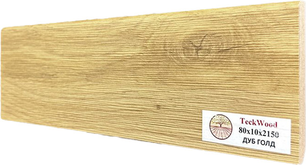 Изображение товара Плинтус Teckwood МДФ Прямой 80x10x2150 (дуб голд)