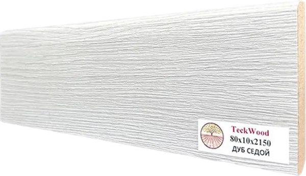Изображение товара Плинтус Teckwood МДФ Прямой 80x10x2150 (дуб седой)
