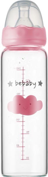 Изображение товара Бутылочка для кормления Be Baby Антиколиковая / R-05B/240 (240мл, розовый)