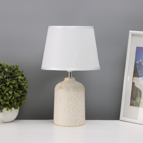 Изображение товара Прикроватная лампа Risalux Цветочное поле 10683273 (белый/золото)