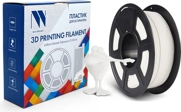 Изображение товара Пластик для 3D-печати NV Print NV-3D-PLA-MATTE-WHITE (1.75мм, 1кг, матовый белый)