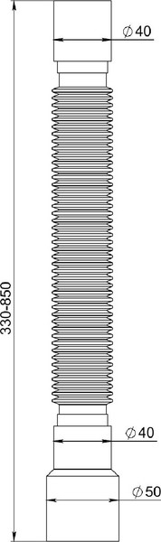 Изображение товара Слив (гофра) РМС ГО-0.8м (без гайки)