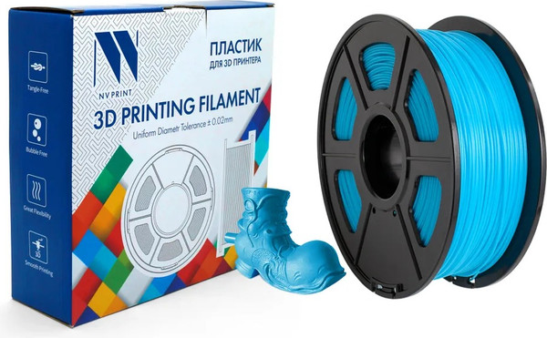 Изображение товара Пластик для 3D-печати NV Print NV-3D-PLA-NOCT-BLUE (1.75мм, 1кг, синий)