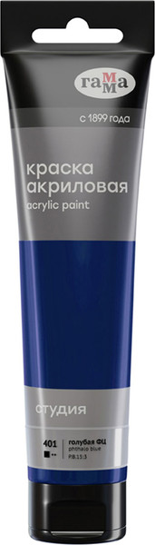 Изображение товара Акриловая краска ГАММА Студия / 2802110401 (110мл, голубой фц)