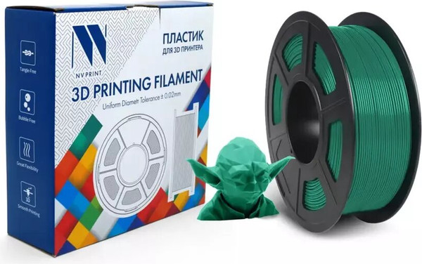 Изображение товара Пластик для 3D-печати NV Print NV-3D-PLA-P-GRASSGREEN (1.75мм, 1кг, Grass Green)