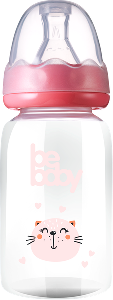 Изображение товара Бутылочка для кормления Be Baby Антиколиковая / R-06B/125 (125мл, розовый)