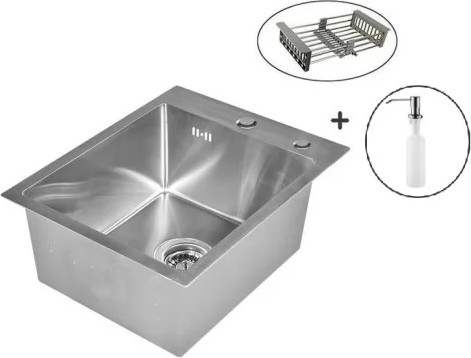 Изображение товара Мойка кухонная Wisent WS-34050/GER013 (с сифоном, дозатором и коландером)