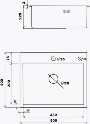 Изображение товара Мойка кухонная Wisent WS-35040/GER013 (с сифоном, дозатором и коландером)