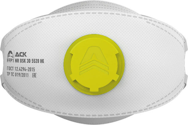 Изображение товара Респиратор ДСК 3D 5520 НК с клапаном FFP1 / РЕС46 067 (30шт)