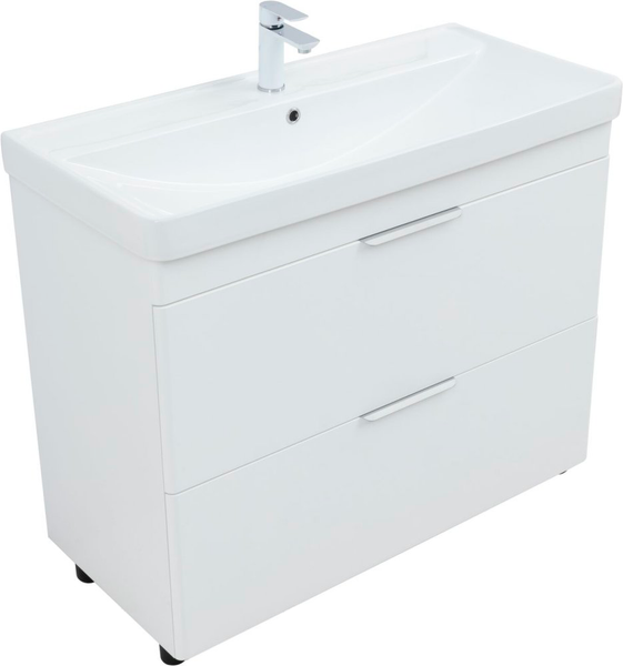 Изображение товара Тумба под умывальник Aquanet Ирис New 100 / 339257 (белый глянцевый)