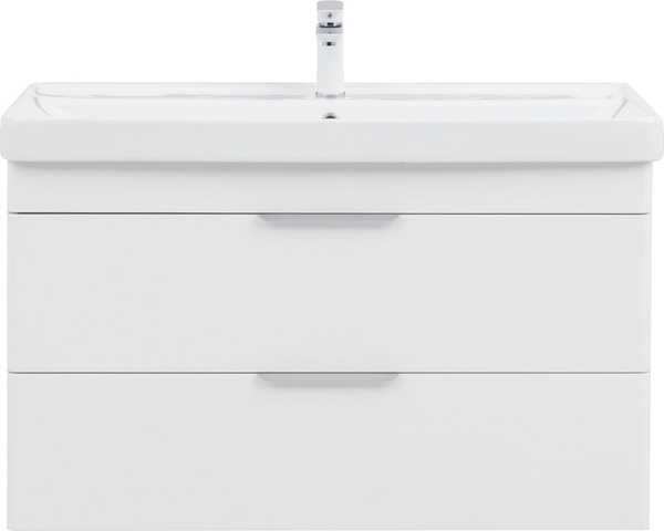 Изображение товара Тумба под умывальник Aquanet Ирис New 100 / 339280 (белый глянцевый)