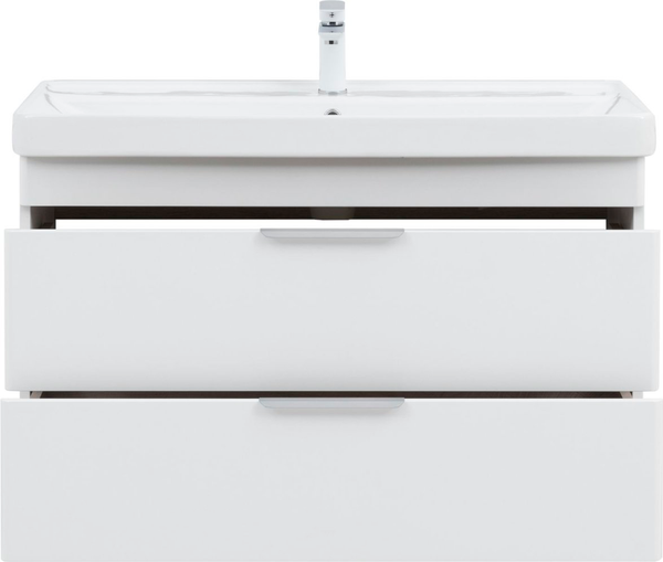 Изображение товара Тумба под умывальник Aquanet Ирис New 100 / 339280 (белый глянцевый)